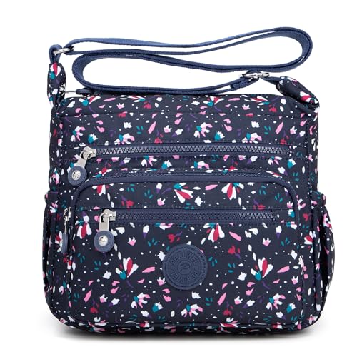 Image of Pealwel Women Shoulder Handbag Roomy Multiple Pockets Bag Ladies Crossbody Purse Tote Top Handle Satchel
