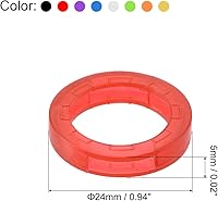 Vista 2 de PATIKIL Juego de 24 fundas para llaves, anillo, codificación, identificadores, funda protectora de silicona para oficina, casa, apartamento, 8