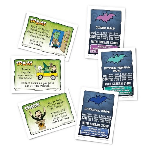 Juego de mesa Boooo-opoly con tema de Halloween para 2-6 jugadores miniatura 3