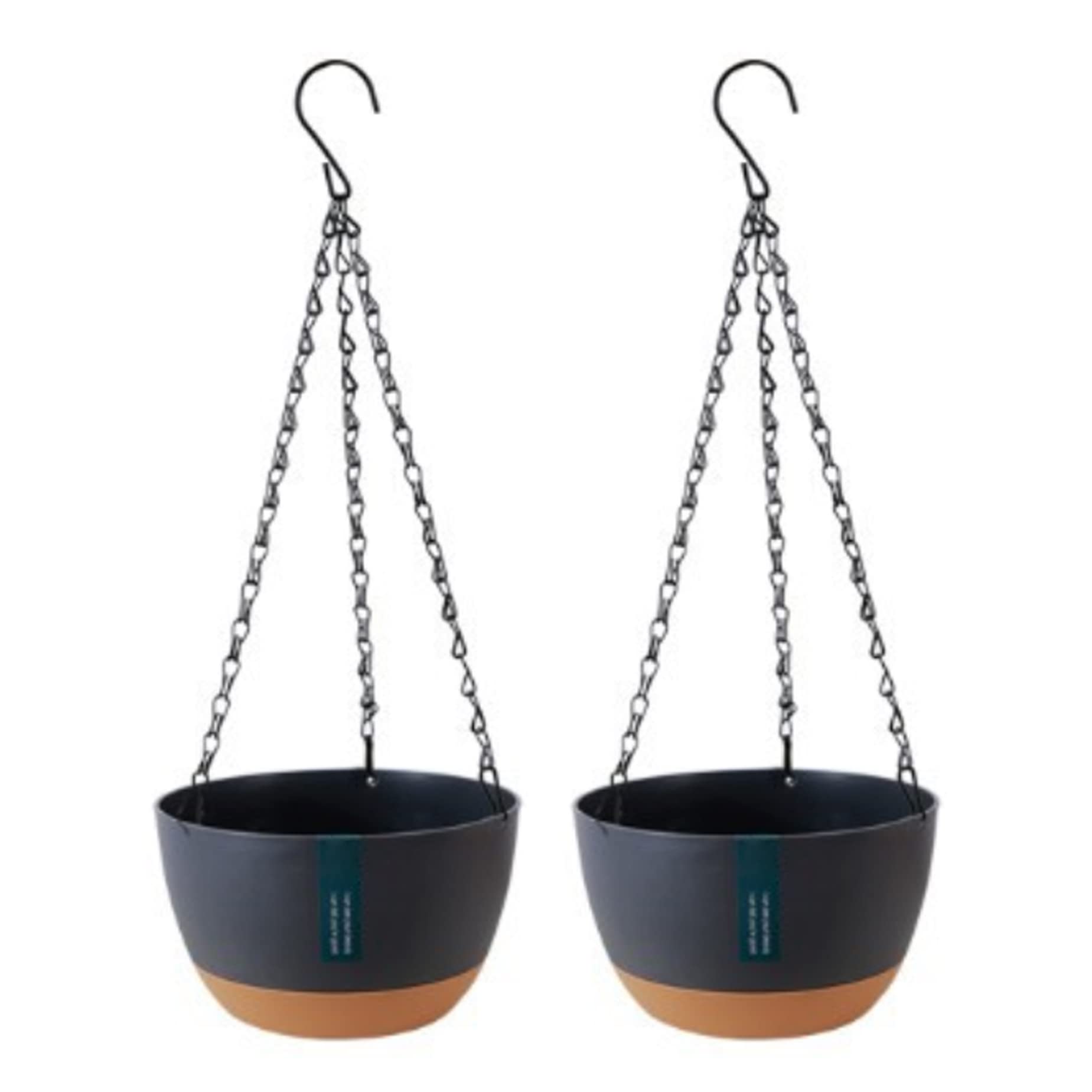 Pot de plantes suspendu design épuré lot de 2 jardinières robustes décoration jardin