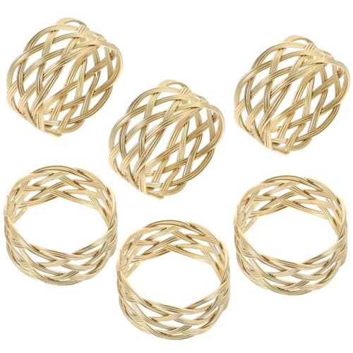 Holibanna Anillos De Servilletas Metálicos Servilleteros Decorativos Huecos para Bodas y Reuniones Familiares Elegantes Anillos De Servilleta para Decoración De Mesa