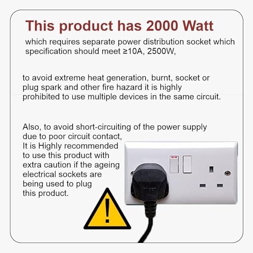 Belaco Fan Heater 2 Heat Settings 1000/2000W Electric Heaters Overheat Protection BFH21C Belaco Fan Heater 2 Heat Settings 1000/2000W Electric Heaters Overheat Protection BFH21C