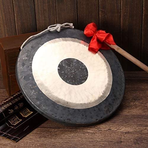 Generic Gong avec maillet, Gong Gong 30/35/40/45/50 cm, copie de gong de route ouverte, gong traditionnel, contrôle des inondations, instrument de musique, 30 cm(50CM)