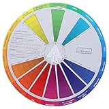 HEALLILY Rueda de color portátil, útil círculo cromático, colores mixtos, herramienta de guía de colores, tarjeta de aprendizaje de color, tarjeta de aprendizaje de color para tatuajes