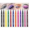 12-Colors-Matte-Liquid-Eyeliner-Set-Waterproof-Superstay-Long-Lasting-Matte-Eye-Liner-Pencil-by-Rechoo Rechoo 12 Colors Eyeliner Matte Liquid Eye liner Set for Eye Makeup, Colorful Waterproof Superstay Long Lasting Quick Dry Eye Liners Pencil (12 Rainbow Colors)