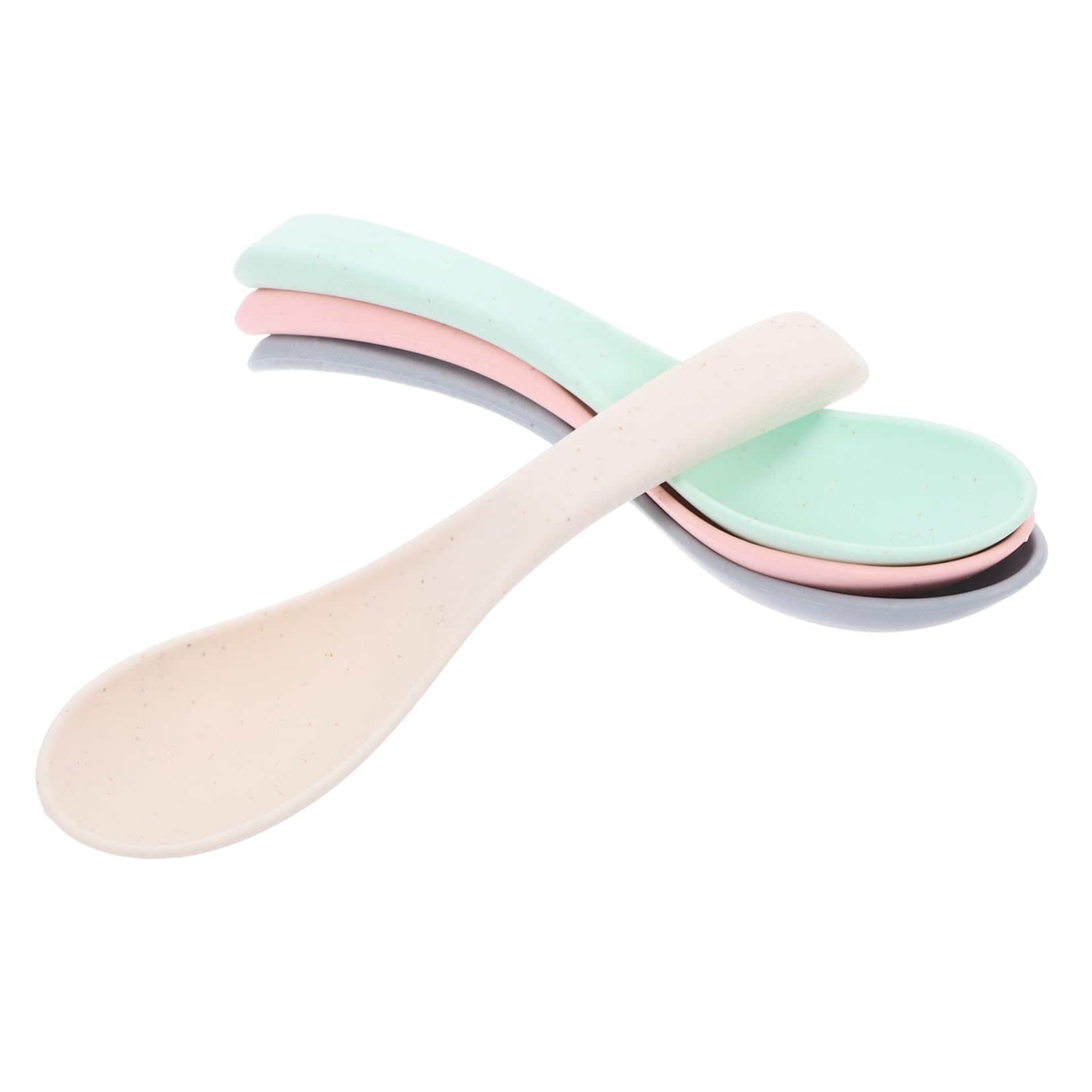 4Pcs Soup Spoons Lightweight Wheat Straw Utensils Microwave Dishwasher Safe for Safe Eating Fun Cartoon Designs for Boys