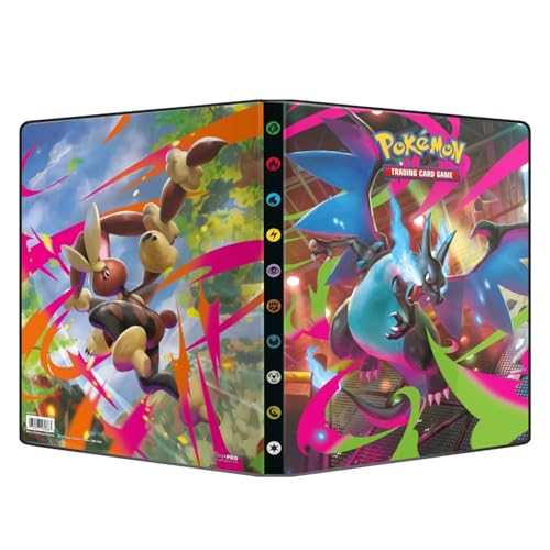 Compatible con Pokemon 9-Pocket Mega Glurak X Fatale Flammen Álbum de recortes Binder Portfolio