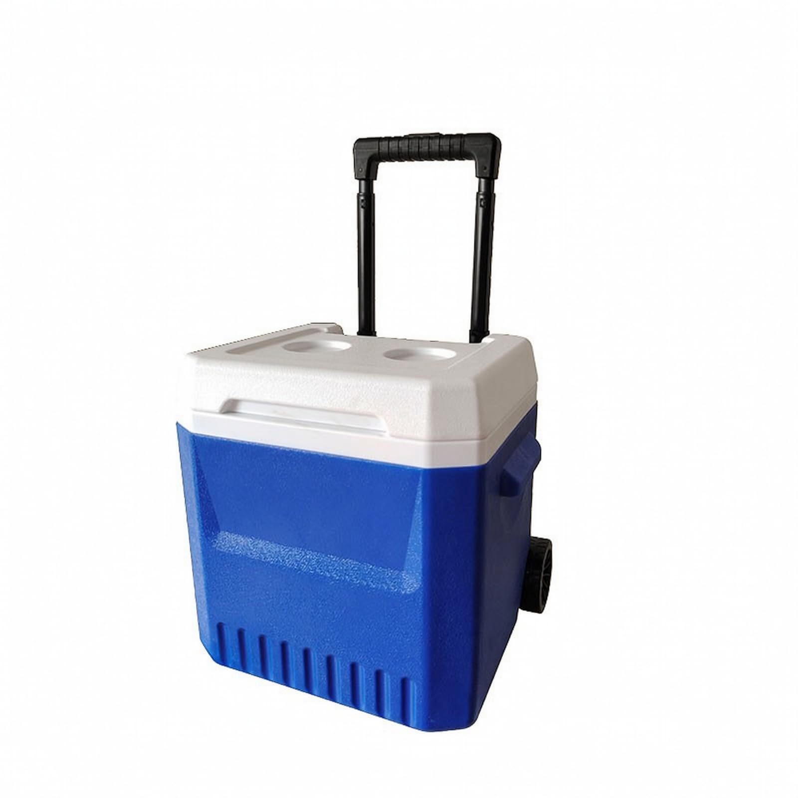 Isoliert Kühlbox mit Becherhaltern | Tragbares Design für Unterwegs, Kühlbehälter mit Klappdeckel, Dicht schließend, Behälter, Camping, Picknick, Angler,