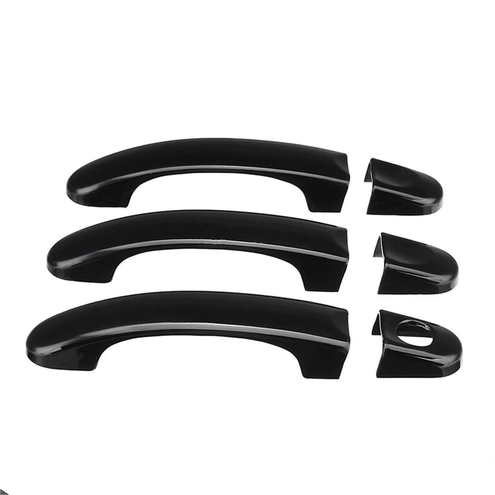 RDWSPLI Exterior Handle Shell Compatible with Vw for T5 for Transporter 2003 2004 2005 2006-2015 Door Handle Covers Gloss Black Door Handles Replacement