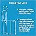 Carex Round Handle Walnut Finish Wood Cane - Walking Cane with Rubber Tip - Fashionable, Traditional Style Walking Stick for Men & Women, 36