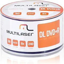 Mídia Dvd-R Shrink Imprimível Com 50 Unidades Multilaser - DV047