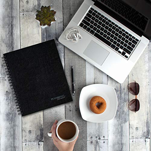 Cambridge Limited Business Notebook, 8-1/2 Inches X 11 Inches, Hard Cover, Wirebound, Black (06100) #TOP1