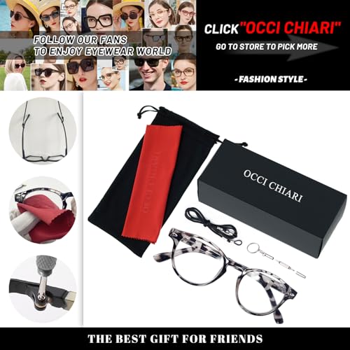 Image of OCCI CHIARI Womens 4.0 Readers Blue Light Blocking Reading Glasses Women Computer Eyeglassses Filter(1.0 1.25 1.5 1.75 2.0 2.25 2.5 2.75 3.0 3.5 4.0 5.0 6.0)