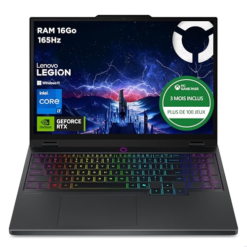 Lenovo Legion 5 15IRX10 - Ordinateur Portable Gaming 15.1'' OLED WQXGA 165Hz (Intel Core i7-13650HX, RAM 16Go, SSD 1To, NVIDIA RTX 5060 8GB, Windows 11) Clavier...