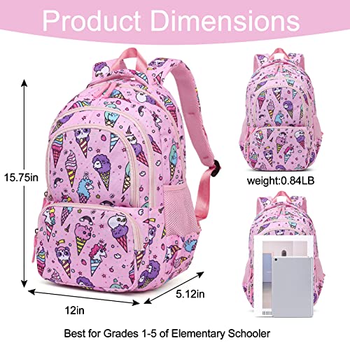 Cluci Kids Backpack For Girls Bookbags Preschool Backpack Toddler Daycare School Bag Elementary Kindergarten Lightweight Waterproof Pink Unicorn #TOP3