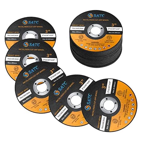 Grinder Wheel 25 PCS Cut Off Wheels 3 Inch Cut Off Wheel 3"x1/16"x3/8" Fits Any Angle Grinder Air Tool Cover