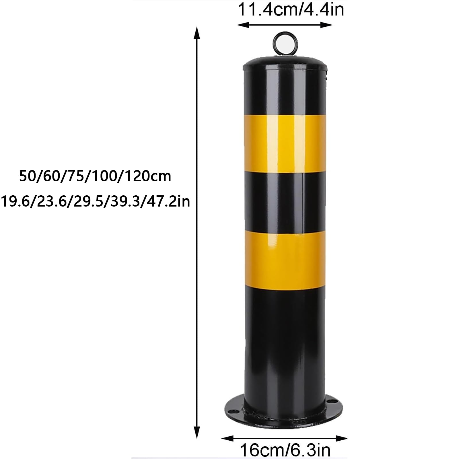 Generisch Robuster Sicherheitspoller aus Metall – Langlebige Parkschranke und Verkehrsleiteinrichtung für Parkplätze, Einfahrten und Sicherheitsbereiche (120 cm)
