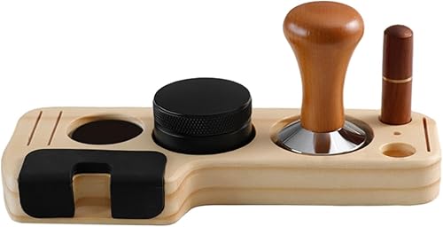 KLKCMS Kit de accesorios para expreso, juego de soporte de tampón de espresso, parte de barista, distribuidor de manipulación de café multiusos y
