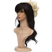 Vista 4 de Extensiones de moño de cabello rizado desordenado, moño updo, chignons fáciles de estirar, extensiones de cola de caballo