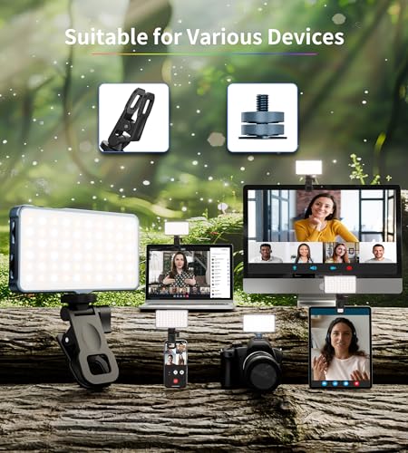 Lampe selfie 96 LEDs pour éliminer les ombres en visioconférence et streaming
