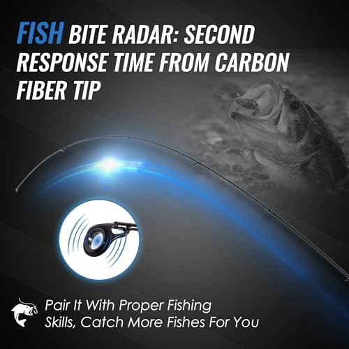 30T Carbon Fiber Travel Spinning Rod - 4-Piece 6’10” Portable Fishing Pole for Freshwater & Saltwater Bass, Trout, Ultra Light Fast Action SiC Guide Rings Rods with Case by E EURASIAN SPORTS - Image 3