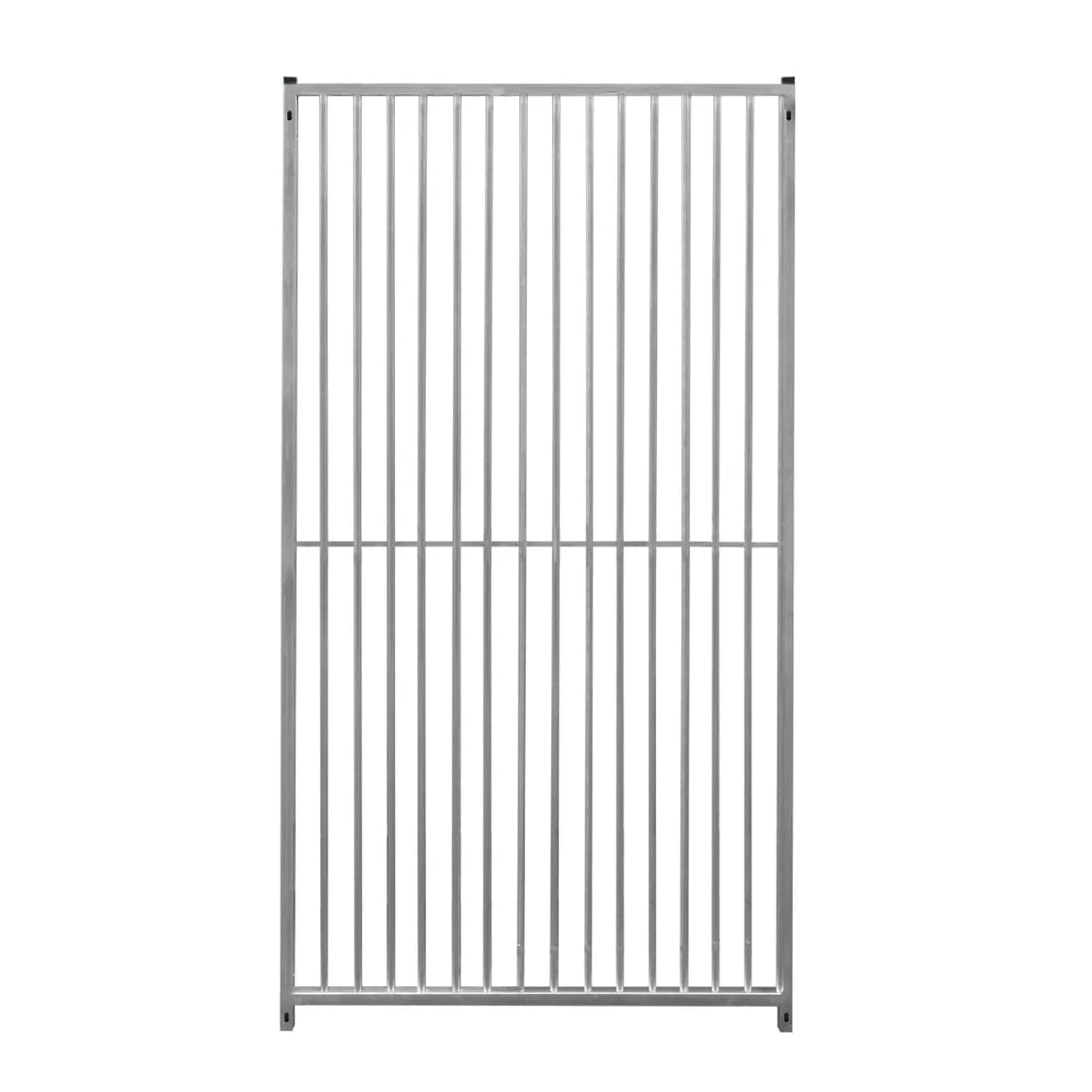 Dog Run Panels Galvanised Steel Kennel Heavy Duty Walk In Animal Enclosure Pen Fence Playpen Outdoor Support Bar 8cm Bar Spacing 1.84m x 1m Modular FREE Ground Fixing Brackets & Fixing Kit