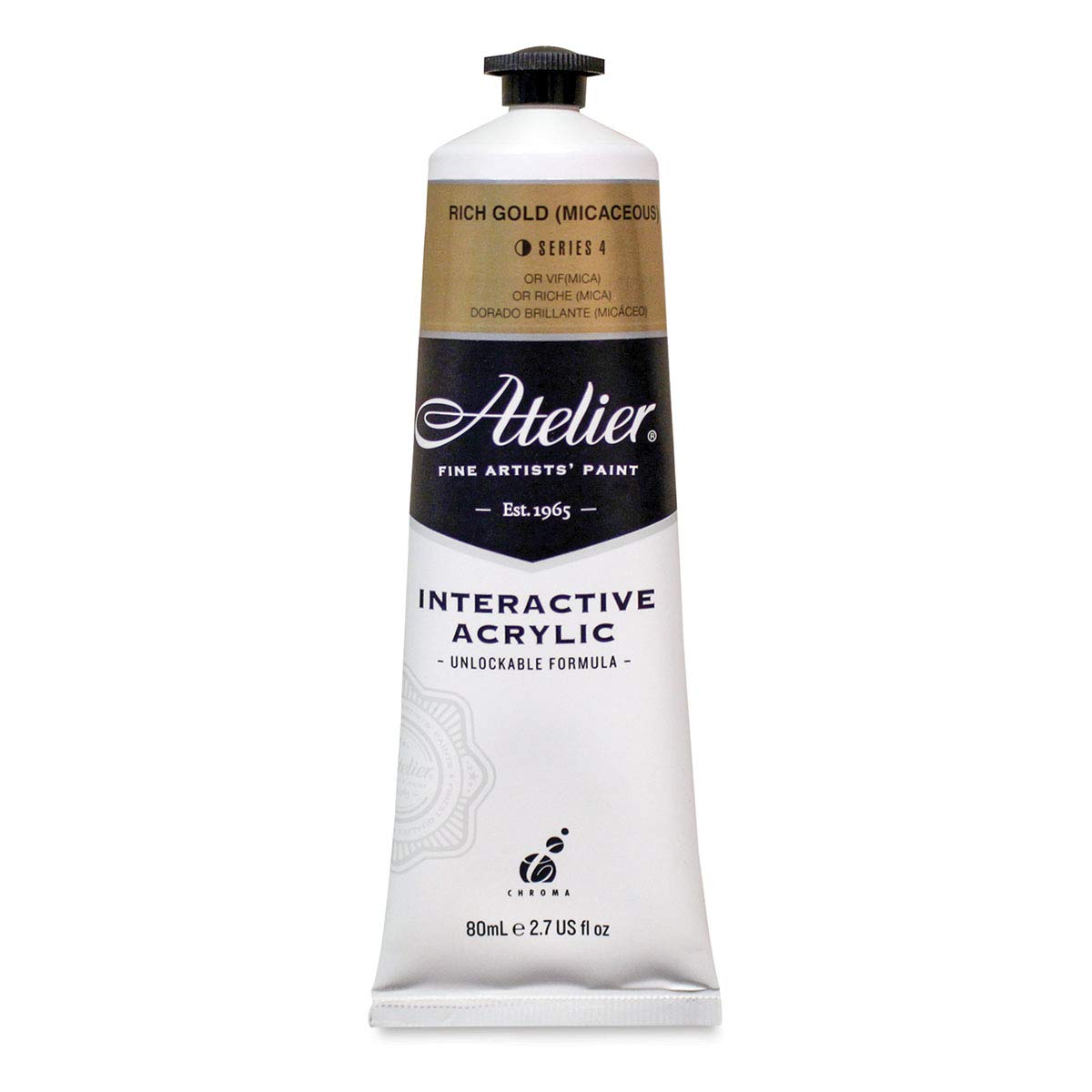 Chroma Atelier Interactive Acrylic - 80 ml Tube - Rich Gold