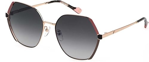 Yalea Gafas DE Sol, Rose Gold with Semi Matt Black Parts, 58/18/140 para Mujer