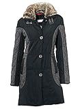 Linea Tesini Damen Steppmantel Mantel Patchmantel Schwarz 38