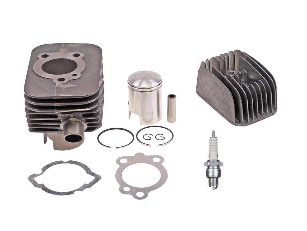 50ccm Zylinder + Zylinderkopf 10mm passend für Piaggio Vespa Ciao Bravo Boxer Si Mofa