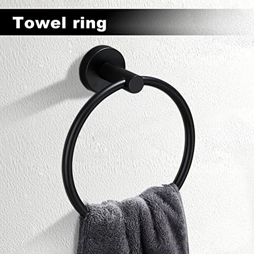 8piecesbathroomtowelracksetincludes2packs236inchtowelbar2packstowelhook2packstowelring2packstoiletpaperholdermatteblackbathroomaccessoriessets  Urban Country Home Decor 8 pieces bathroom towel rack set includes 2 packs 236 inch towel bar 2 packs towel hook 2 packs towel ring 2 packs toilet paper holder matte black bathroom accessories sets  urban country home decor