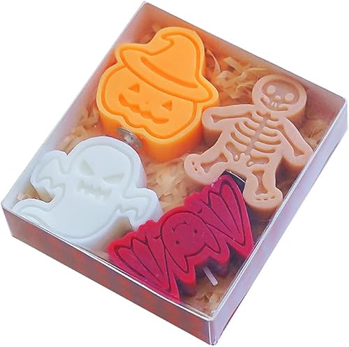 Vela perfumada de calabaza de esqueleto de Halloween creativa, fragancias divertidas y festivas, regalo de alta artesanía, caja de regalo perfumada