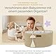 Yunioo Wickelkorb Baby mit Reise Wickelauflage, Weiche, tragbare, wasserabweisende Hülle Babykorb - Geschenke für Baby - Crème