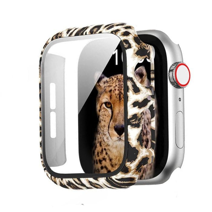 スワロフスキー アップルウォッチカバー 44mm ヒョウ柄 Apple Watch 8