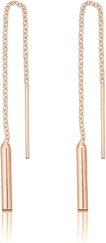 Orecchini Pendenti Donna Argento 925 Placcati Oro 24K - Orecchini Cuore Bombato - Orecchini Lunghi Donna - Orecchini Dorati - Lunghezza 78 mm