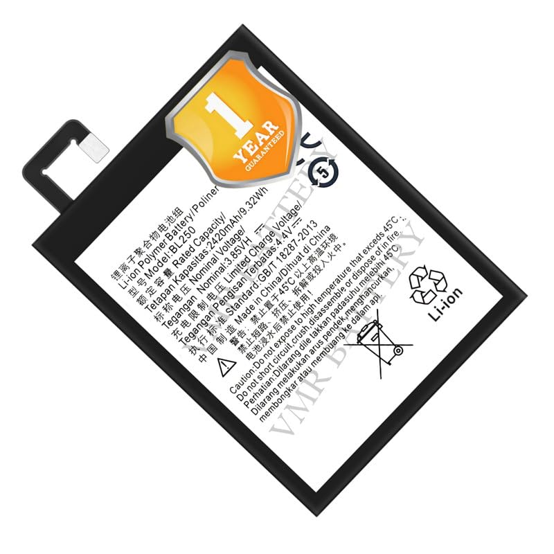 Image of Original BL250 Battery Compatible for Lenovo Vibe S1 (S1a40, S1c50) - (2420mAh) - 1 Year Warranty