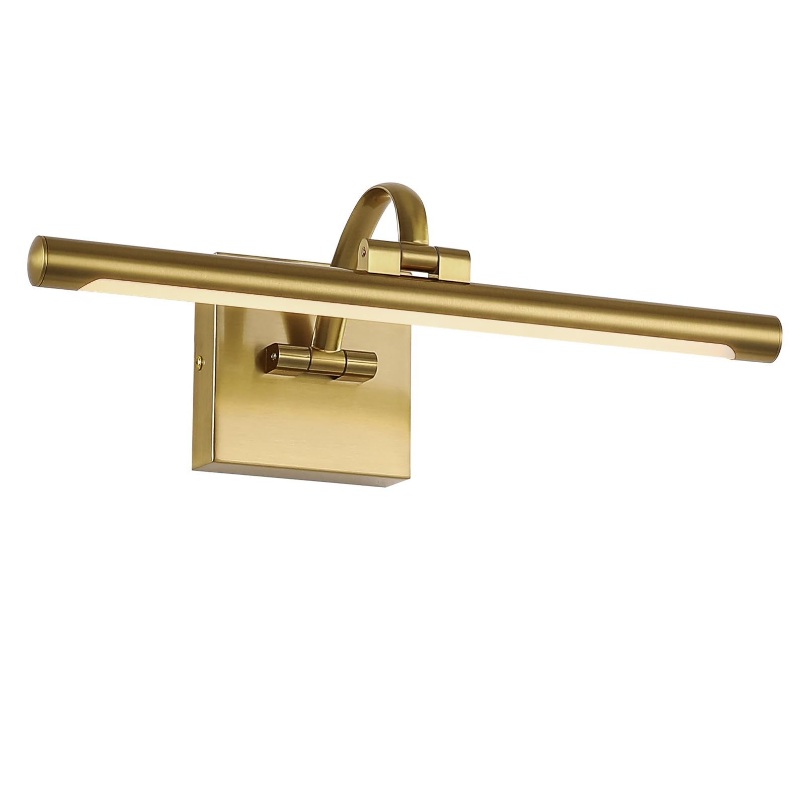 DESOOP Brass Picture Lights for Wall Hard-Wired LED Picture Lighting Dimmable Art Light Gallery Lighting for Wall Portrait Artwork 15.75 inch 7W Warm White