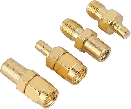 Miniatura 5 de Conector coaxial SMB a SMA de 4 piezas incluye 1 SMB hembra a SMA macho 1SMB hembra a SMA hembra 1SMA macho a SMB macho 1SMA hembra a SMB macho para