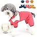Zunea Waterproof Dog Raincoat with Hood for Small Dogs Reflective Puppy Rain Coat with Legs Lightweight Rain Jacket Slicker Poncho Pet Girl Boy Raining Clothes Jumpsuit for Wet Weather Red S