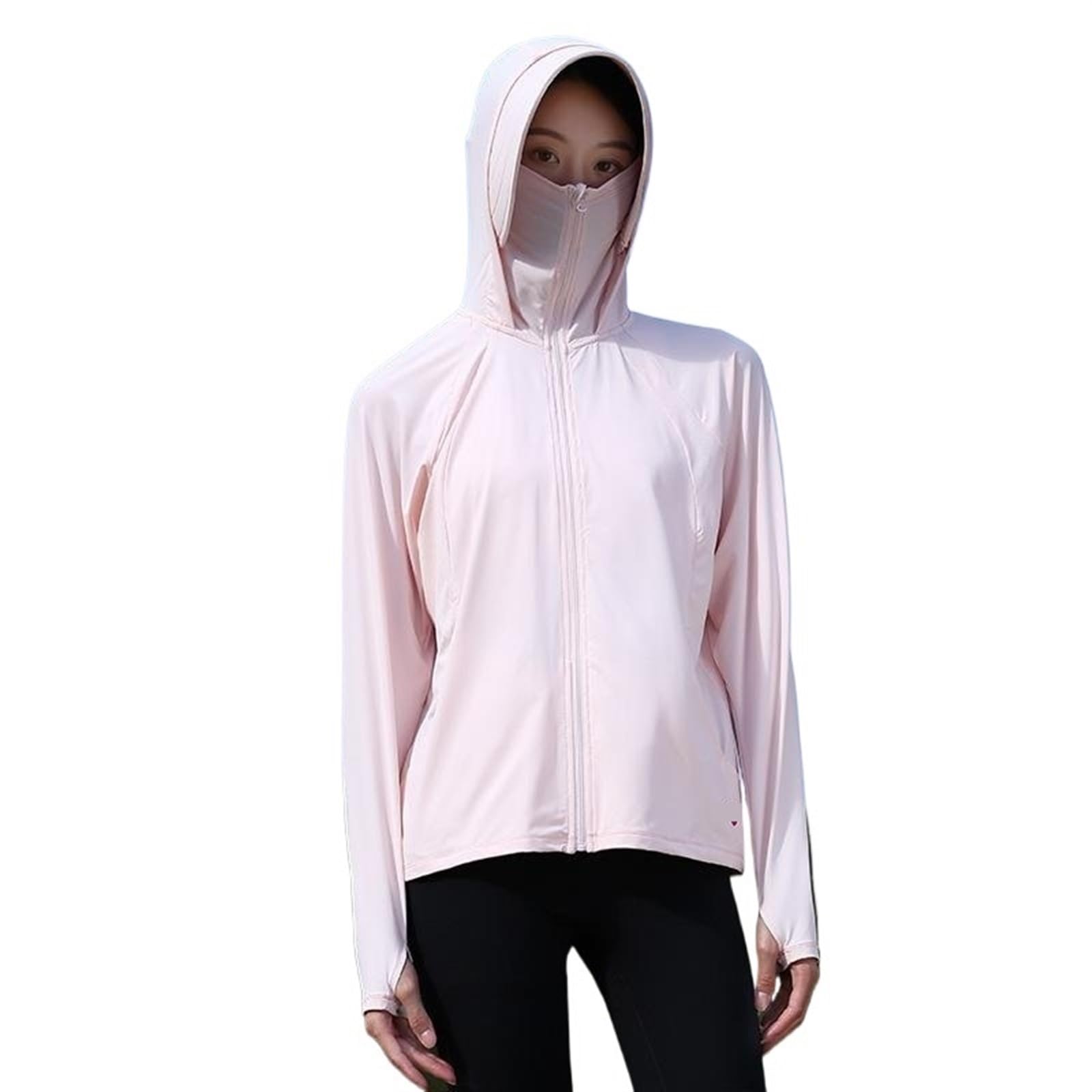 Abbigliamento for la Protezione Solare Cappotti da Giacca con Protezione UV da Campeggio Estiva Traspirante e Staccabile a Tesa Larga per l'escursionismo e la Corsa all'aperto(Pink,XL)