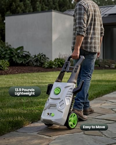 Image of Pressure Washer, 4200 PSI 2.6 GPM Power Washer with 23FT Hose, Foam Cannon, Portable Pressure Washers Ideal for Driveway, Patio, Deck, Fence and Car Wash Home Cleaning