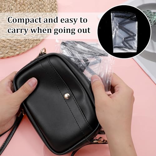 Larrel 6 Stück Regenhaube mit Sonnenschirm, Transparent Wasserdicht Regenschal Damen Kopf Regenhaube mit Sonnenschutz Wiederverwendbar Schützt Frisur Kunststoff Regenhut für Damen Regenbekleidung