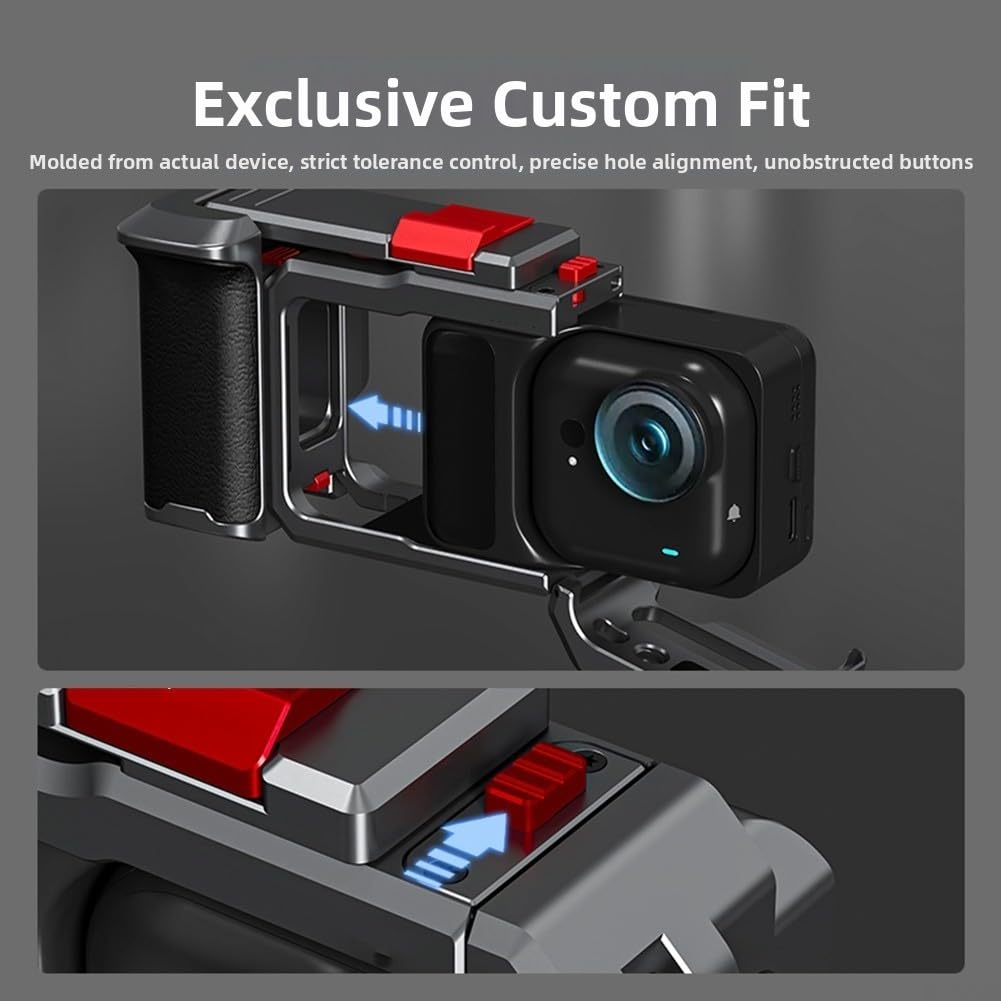 Para Insta360 Go Ultra Street Photography Juego de manijas con construcción de aluminio para un rendimiento fiable y captura constante
