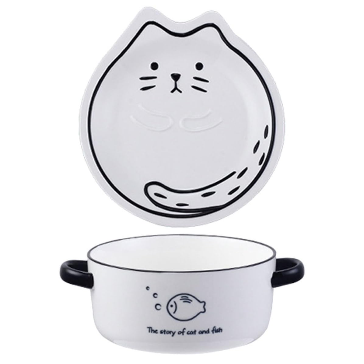 Tazón de Cerámica para Sopa Tapa, Apto para Microondas, Capacidad 800ml, Resistente al Desgaste, Diseño Delicado y Sencillo para Fiestas y Uso Diario