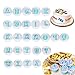 Lettere Pasta di Zucchero, XCOZU 26 pezzi Stampini per Biscotti per Lettere Maiuscole, Cake Alphabet Plunger Set, Stampi per Torta Fondant, Stampini Alfabeto Cookie Stamp per Torta (Blu)