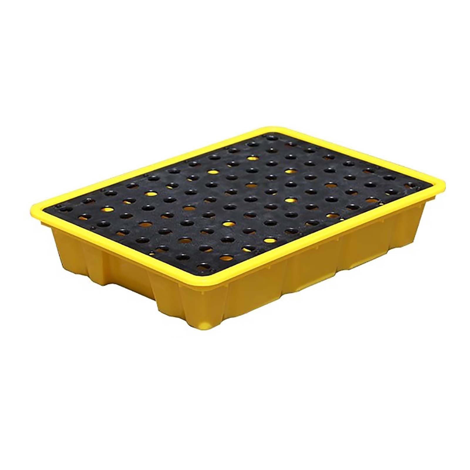 GYEQXKT Spill Containment Platform Tray for Industrial Use, Stackable Oil Drum Grating Pallet, 60x60x15cm