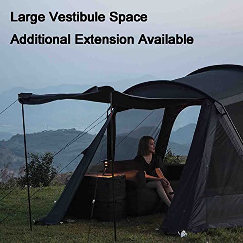 Carpa túnel familiar 5-8 personas con dormitorio y amplio vestíbulo miniatura 4