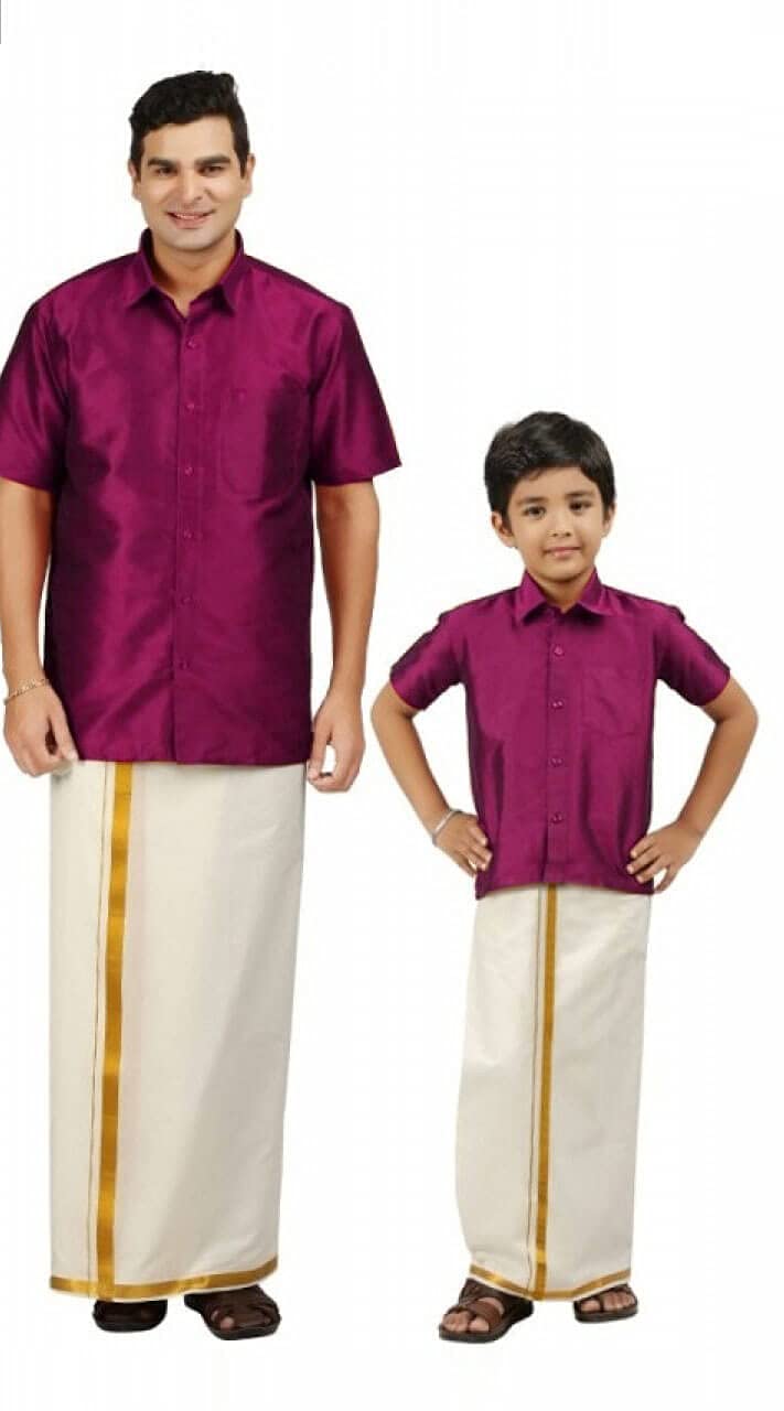 J.KINGLike Father Like Son Combo Set (40 M * 1-2 Years, Dark Pink)