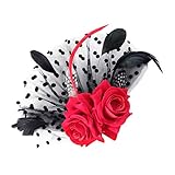 Elegante Braut Blume Kopfbedeckungen mit Feder, design Punkten.