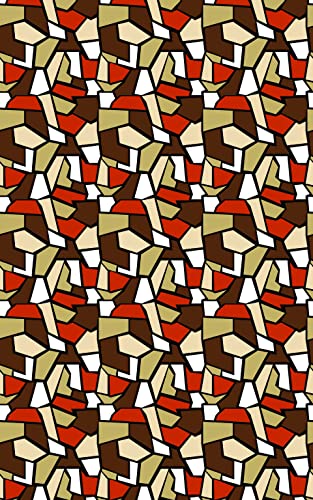 Windowpix 30 x 48 Abstract Elemental Geometric Mosaic Window Film Reusable Static Cling Windowfilm UV Filtering Energy Saving